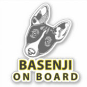 Sticker Basenji À Bord (Devant)