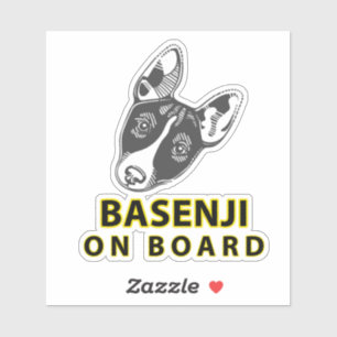 Sticker Basenji À Bord