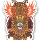 Sticker Basenji Halloween - Halloween Basenji (Devant)