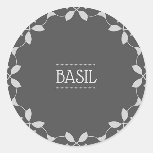 Sticker Basil Spice Jar Étiquettes (Devant)