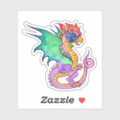 Sticker Basilisk Magenta Médiéval (Feuille)