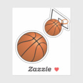 Sticker Basket-ball et cerceau (Feuille)