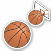 Sticker Basket-ball et cerceau (Devant)