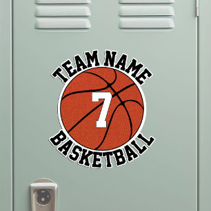 Sticker Basket-ball Nom de l'équipe et numéro du joueur Sp