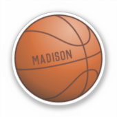 Sticker Basket-ball Nom personnalisé (Recto)