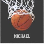 Sticker Basket-ball Votre nom (Recto)