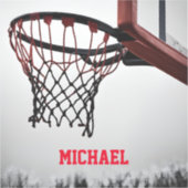 Sticker Basket-ball Votre nom (Recto)