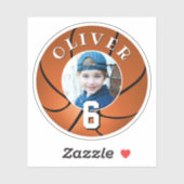Sticker Basketball Anniversaire de enfant Age Photo (Feuille)