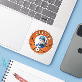 Sticker Basketball Anniversaire de enfant Age Photo (Ordinateur portable avec iPhone)