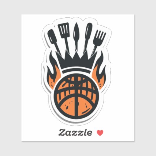 Sticker Basketball & BBQ de jardin (Feuille)