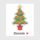 Sticker Basketball Christmas Tree (Feuille)