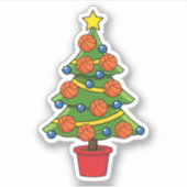 Sticker Basketball Christmas Tree (Devant)