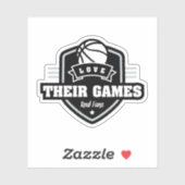 Sticker Basketball J'Aime Leur Jeu Avec Beaucoup De Couleu (Feuille)
