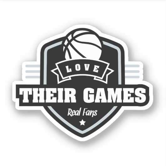 Sticker Basketball J'Aime Leur Jeu Avec Beaucoup De Couleu (Devant)