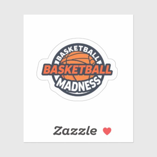 Sticker Basketball Madness Hoop Life Athlete Fan (Feuille)