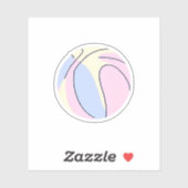 Sticker Basketball Pastel (Feuille)