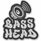 Sticker BASS HEAD black/grey (Devant)