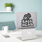 Sticker BASS HEAD black/grey (Ordinateur portable sur le bureau)