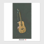 Sticker Basse guitariste cadeau (Feuille)