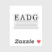 Sticker Basse réglée (Feuille)