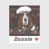 STICKER BASSET HOUND (Feuille)