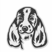 Sticker Basset Hound Dog (Devant)