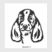 Sticker Basset Hound Dog (Feuille)