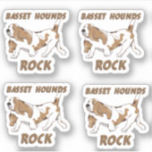 STICKER BASSET HOUNDS ROCK (Devant)