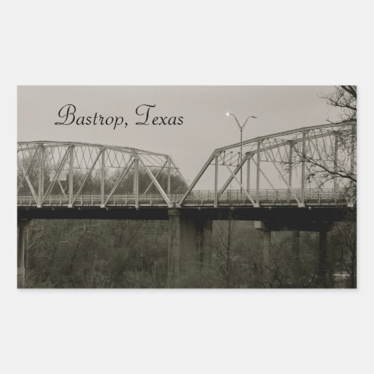 Sticker Bastrop, Texas Old Iron Bridge (Devant)
