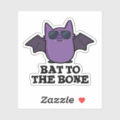 Sticker Bat À L'Os Drôle Animal Pun (Feuille)