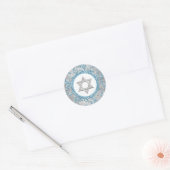 Sticker Bat mitzvah Damask Winter Wonderland 9 (Enveloppe)