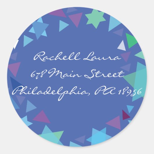 Sticker Bat mitzvah pour fille avec étoiles dans s (Devant)