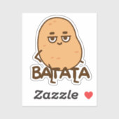 Sticker Batata Potato drôle Arabe arabe (Feuille)