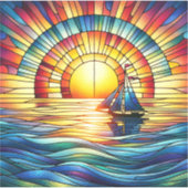 Sticker Bateau à voile en verre (Devant)