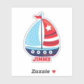 Sticker Bateau à voile pour enfants, Nautique, Marine, Ajo (Feuille)