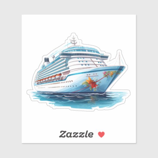 Sticker bateau de croisière (Feuille)
