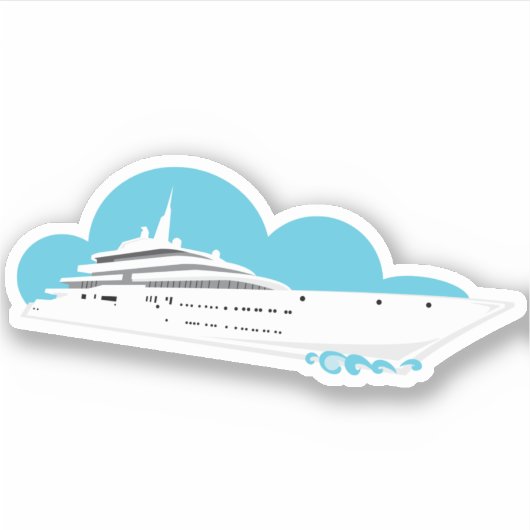 Sticker Bateau de croisière de luxe (Devant)