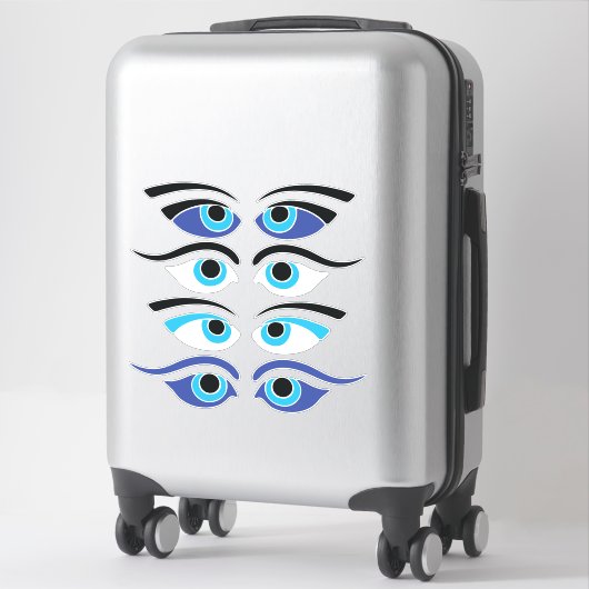 Sticker Bateau de pêche grec Yeux (Sur valise)