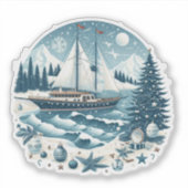 Sticker Bateau de plaisance nautique (Devant)