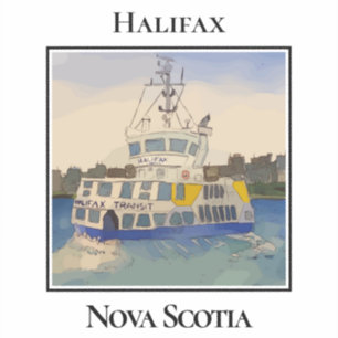 Sticker Bateau de traversier d'Halifax, Nouvelle-Écosse