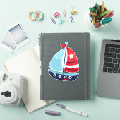 Sticker Bateau, Voile, Voile, Voile, Bateau, Bateau, Batea (Couverture iPad)