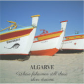 Sticker Bateaux de pêche sur la plage de l'Algarve Photo (Devant)