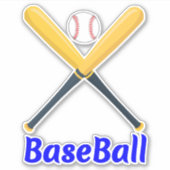 Sticker Bateaux et balles uniques (Sports) Baseball (Devant)