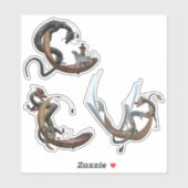 Sticker Bateaux Volants du Serpent Dragon Chinois de l'Est (Feuille)