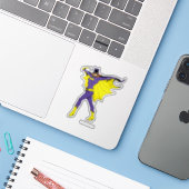 Sticker Batgirl (Ordinateur portable avec iPhone)