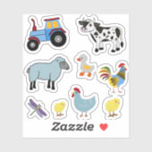 STICKER BÂTIMENT À BÂTIMENT POUR ANIMAUX DE FERME CUITE (Feuille)