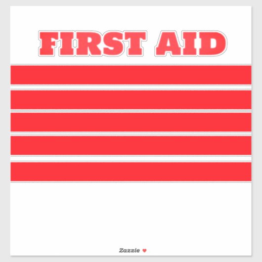 STICKER BÂTIMENT DE PREMIÈRE AIDE (Feuille)