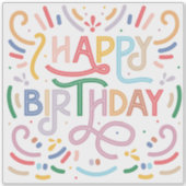 STICKER BÂTIMENT DE VIN COUPÉ SUR MESURE : JOYEUX ANNIVERS (Devant)