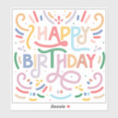 STICKER BÂTIMENT DE VIN COUPÉ SUR MESURE : JOYEUX ANNIVERS (Feuille)