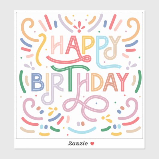 STICKER BÂTIMENT DE VIN COUPÉ SUR MESURE : JOYEUX ANNIVERS (Feuille)